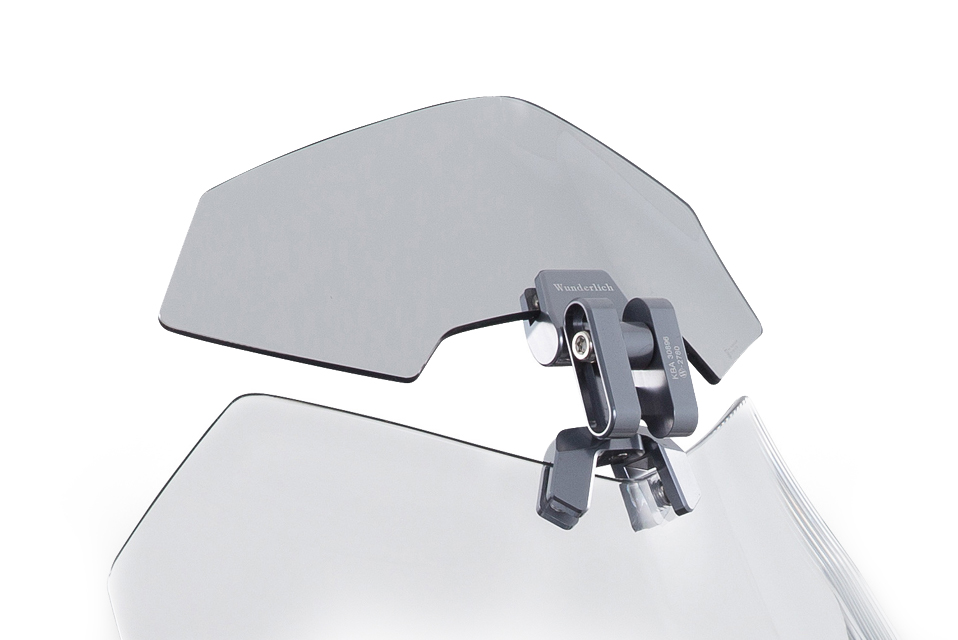 スクリーンスポイラーWunderlich Vario-Ergo 3D plus Vario Wind Deflector, VARIO-ERGO 3D, Smoked Grey